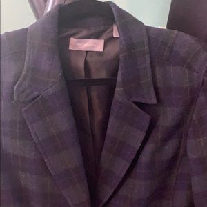 Navy/Green plaid blazer
